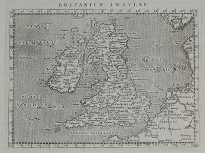 Antique Map BRITISH ISLES, Britain, UK, Giovanni Magini original map 1621