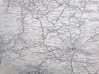 Antique map BRITISH ISLES, Great Britain Railways Original Rapkin & Tallis c1850