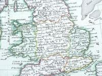 Antique Map BRITISH ISLES, UK, Britain, Jean Janvier original engraving 1776