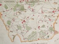 Antique Map BROMLEY, BECKENHAM HUNDRED Chislehurst Knockholt Kent, Hasted 1778