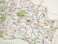 Antique Map CALEHILL HUNDRED, KENT, Ashford, Great Chart, Charing, E.Hasted 1790