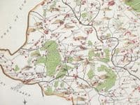 Antique Map CALEHILL HUNDRED, KENT, Ashford, Great Chart, Charing, E.Hasted 1790
