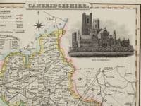 Antique Map CAMBRIDGESHIRE James Pigot Original Hand Coloured  c1830