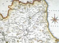 Antique Map County DURHAM Large Original  John Cary, Camden, Stockdale 1806