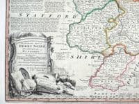 Antique Map DERBYSHIRE, Emanuel Bowen, Royal English Atlas, Original  1777