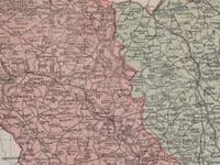 Antique Map DERBYSHIRE, John Bartholomew Original  c1870