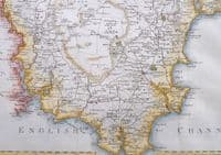 Antique Map DEVON Large Original John Cary, Camden, Stockdale, 1806