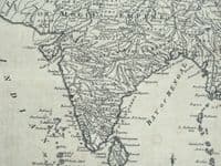 Antique Map EAST INDIES, S.E Asia, India, E.C.Drake vintage original 1768