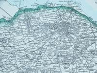 Antique Map EDINBURGH, EDINBURGHSHIRE Edward Weller Original Vintage 1863