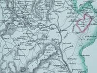 Antique Map EDINBURGH, EDINBURGHSHIRE Edward Weller Original Vintage 1863