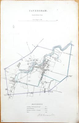 Antique Map FAVERSHAM KENT Original Vintage Dawson Town & Street Plan 1832
