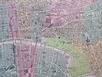 Antique Map GLASGOW, SCOTLAND City Street Plan G.W.Bacon Original Vintage c1895