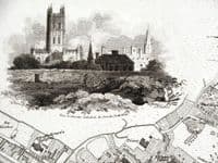 Antique Map GLOUCESTER, ENGLAND Glocester Street Plan, Cole & Roper 1805