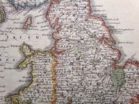 Antique Map GREAT BRITAIN & IRELAND Distance Chart J.Cary original Camden 1806