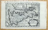 Antique Map GREAT BRITAIN, Magna Britannia, British Isles Original BERTIUS 1616
