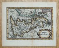 Antique Map GREAT BRITAIN, Magna Britannia, British Isles Original BERTIUS c1639