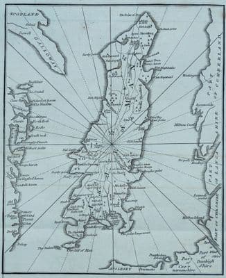 Antique Map ISLE OF MAN Original John Cary, Camden 1806