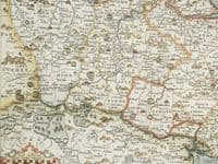 Antique Map KENT, CANTIUM, John Norden & William Kip, Camden original  1637