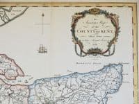 Antique Map KENT, Edward Hasted Original County Map 1790
