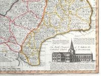 Antique Map KENT, Emanuel Bowen, Royal English Atlas, Original large format 1777