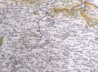 Antique Map KENT Large Original John Cary, Camden, Stockdale 1806