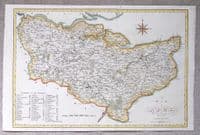 Antique Map KENT Large Original John Cary, Camden, Stockdale 1806