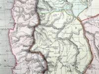 Antique Map LA PLATA, ARGENTINA, CHILE,URUGUAY, Pinkerton, large format original 1812