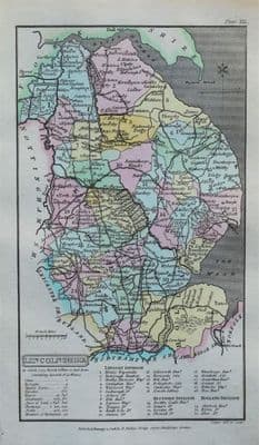 Antique Map LINCOLNSHIRE, Capper Original Hand Coloured Map 1808