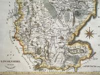 Antique Map LINCOLNSHIRE Large Original John Cary, Camden, Stockdale 1806