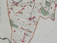 Antique Map MAIDSTONE HUNDRED KENT, Boxley, Detling, Linton, Loose, Hasted 1782