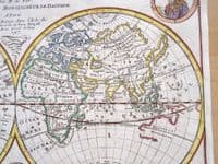Antique Map MAPPE MONDE The World, Island California, Nicolas De Fer original 1717
