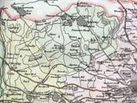 Antique Map MIDDLESEX, LONDON, Langley & Belch Original County Map 1818