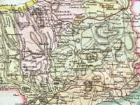 Antique Map MONMOUTHSHIRE, WALES, Langley & Belch Original 1818