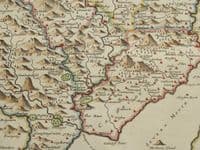 Antique Map MONMOUTHSHIRE, WALES Robert Morden original vintage old map 1722