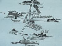 Antique Map MUIR of  LOUR, FORFAR, Pitcandly, Scotland Roman Military Way 1785