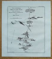 Antique Map MUIR of  LOUR, FORFAR, Pitcandly, Scotland Roman Military Way 1785