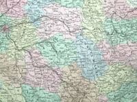 Antique Map NE FRANCE, original c1840