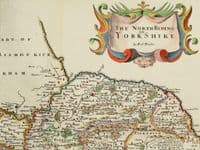 Antique Map NORTH RIDING of YORKSHIRE Robert Morden original vintage old 1722