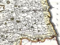 Antique Map NORTHUMBERLAND Large Original  John Cary, Camden, Stockdale 1806