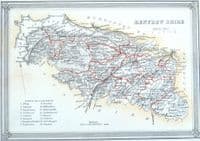 Antique Map RENFREWSHIRE SCOTLAND Fullarton Original Hand Col.Lithograph 1868