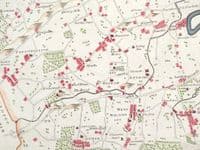 Antique Map ROCHESTER LARKFIELD HUNDRED, KENT, Aylesford, Addington, Hasted 1782