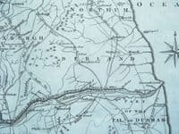 Antique Map ROMAN CAMPS Forts & Walls Northern Britain, Tyne to Tay, Cary, Camden 1806