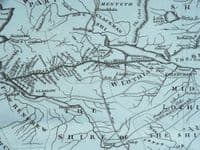 Antique Map ROMAN CAMPS Forts & Walls Northern Britain, Tyne to Tay, Cary, Camden 1806