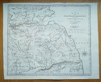 Antique Map ROMAN CAMPS Forts & Walls Northern Britain, Tyne to Tay, Cary, Camden 1806