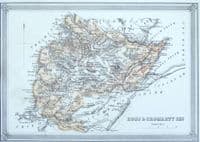 Antique Map ROSS & CROMARTY SCOTLAND Fullarton Original Hand Col.Lithograph 1868