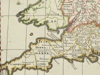 Antique Map SAXON BRITAIN Britannia Saxonica Robert Morden original vintage 1722