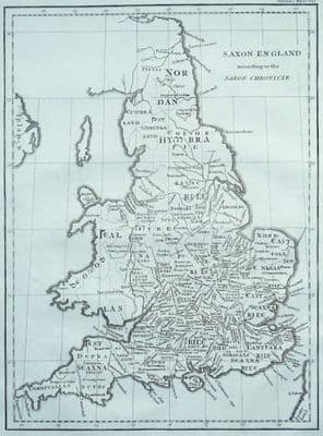 Antique Map SAXON ENGLAND Original John Cary, Camden 1806