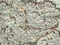 Antique Map SCOTLAND South Part, A.Johnston R.Morden original vintage old 1722