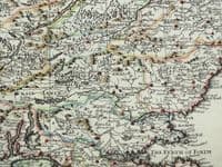 Antique Map SCOTLAND South Part, A.Johnston R.Morden original vintage old 1722