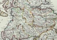 Antique Map SCOTLAND South Part, A.Johnston R.Morden original vintage old 1722